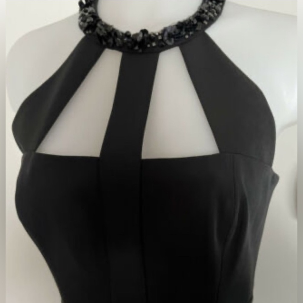 $448 NWT BCBG MaxAzria Leonora Black Floor length Dress Sz 0 - Picture 8 of 10